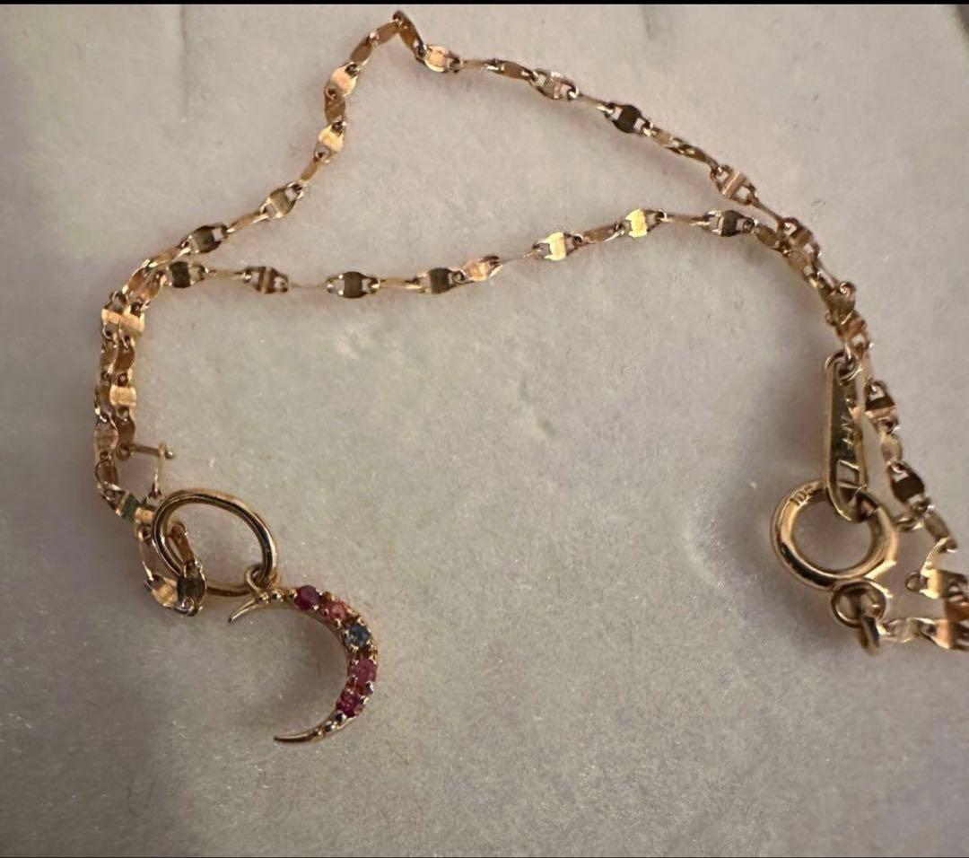 タ*ラ様 STAR JEWELRY 月のチャーム付　ゴールド　ブレスレット