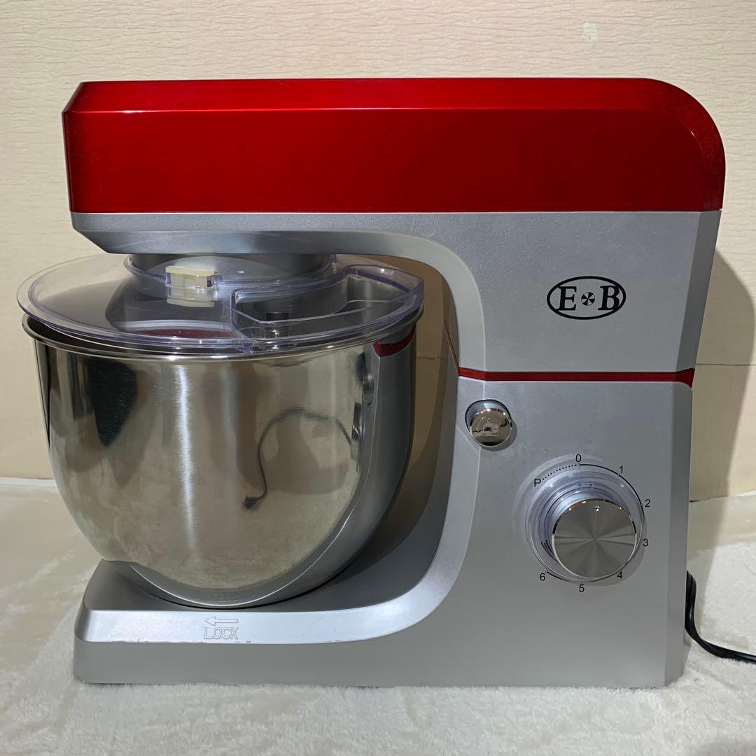 ★E＊B 大容量ミキサー 7L赤 シルバー ステンレスボウル EB-1701X★