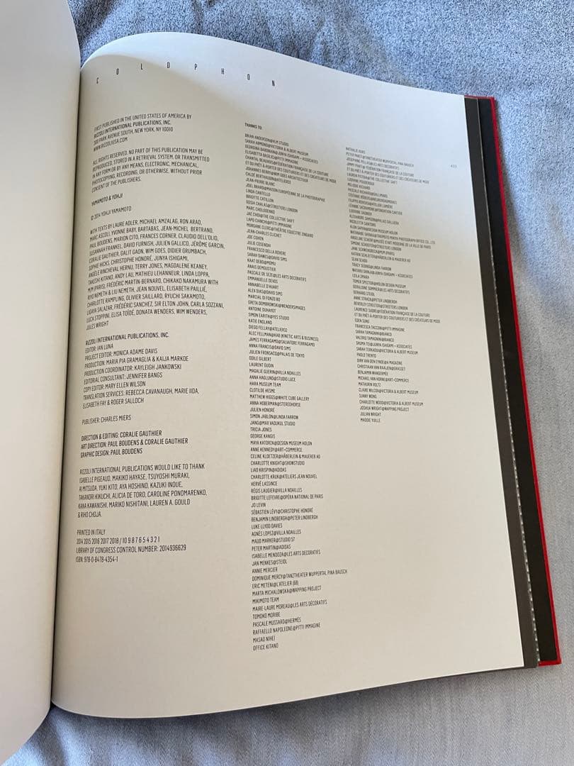 YAMAMOTO & YOHJI 山本耀司　Rizzoli製