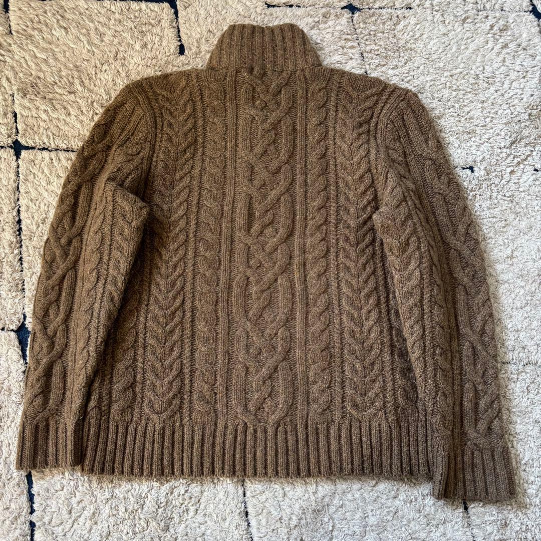 【XXLサイズ！✨】ポロラルフローレン　ケーブルニット　カシミヤ　ハーフボタン