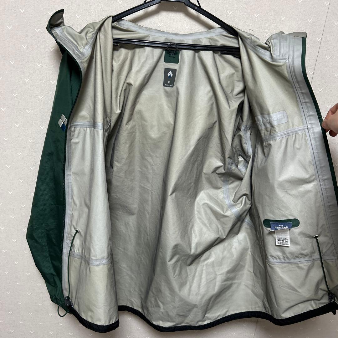 モンベル　レインダンサージャケット M グリーンスタッフバッグ付き1128618