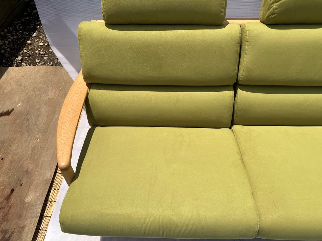 【完全売切り】浜本工芸2人掛けソファ 木製フレーム　WL-8250