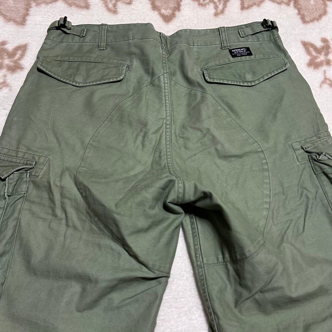 シュプリーム カーゴパンツ カーキ オリーブ ドローコード ベルト ミリタリー