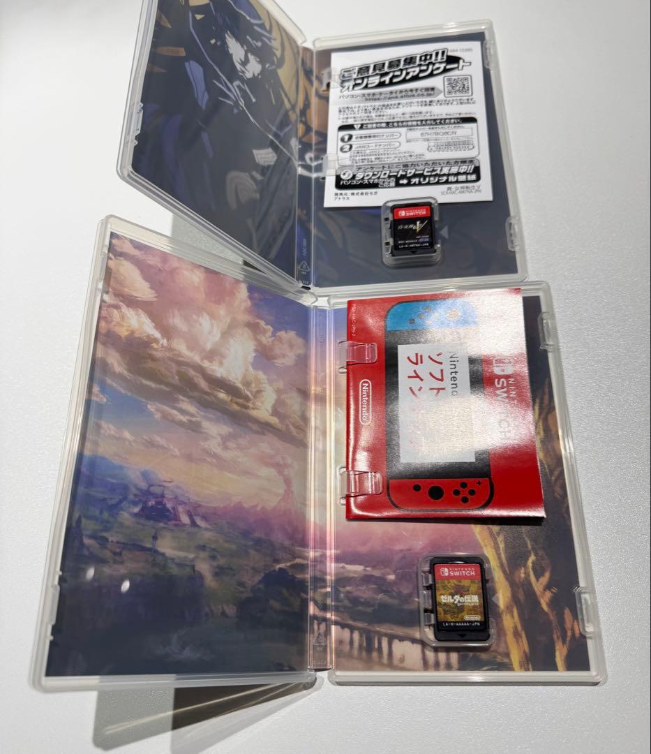 Nintendo Switch 本体 +ブレワイ、メガテンV、SDカード64G付