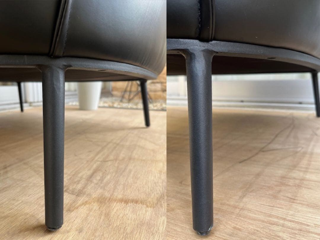 モダンスタイル　ラウンジチェア　② 本革張り　ミッドセンチュリー　シングルソファ