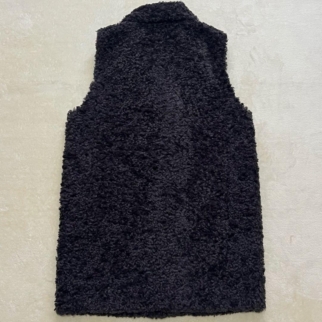 【未使用に近い】 スリードッツ　プードルボア　テーラードベスト　人気完売色