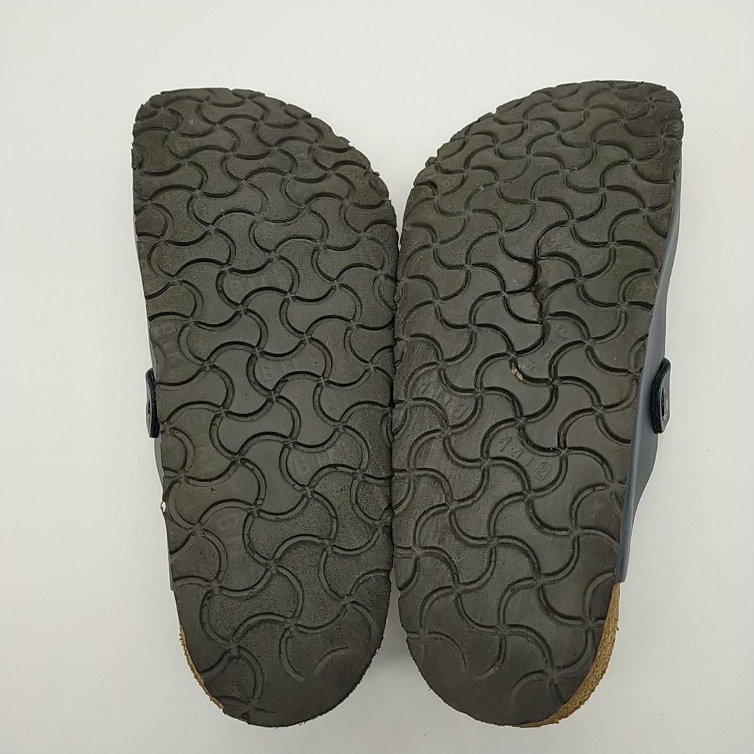 美品　ビルケンシュトック　ボストン　サンダル　ネイビー　レザー　26
