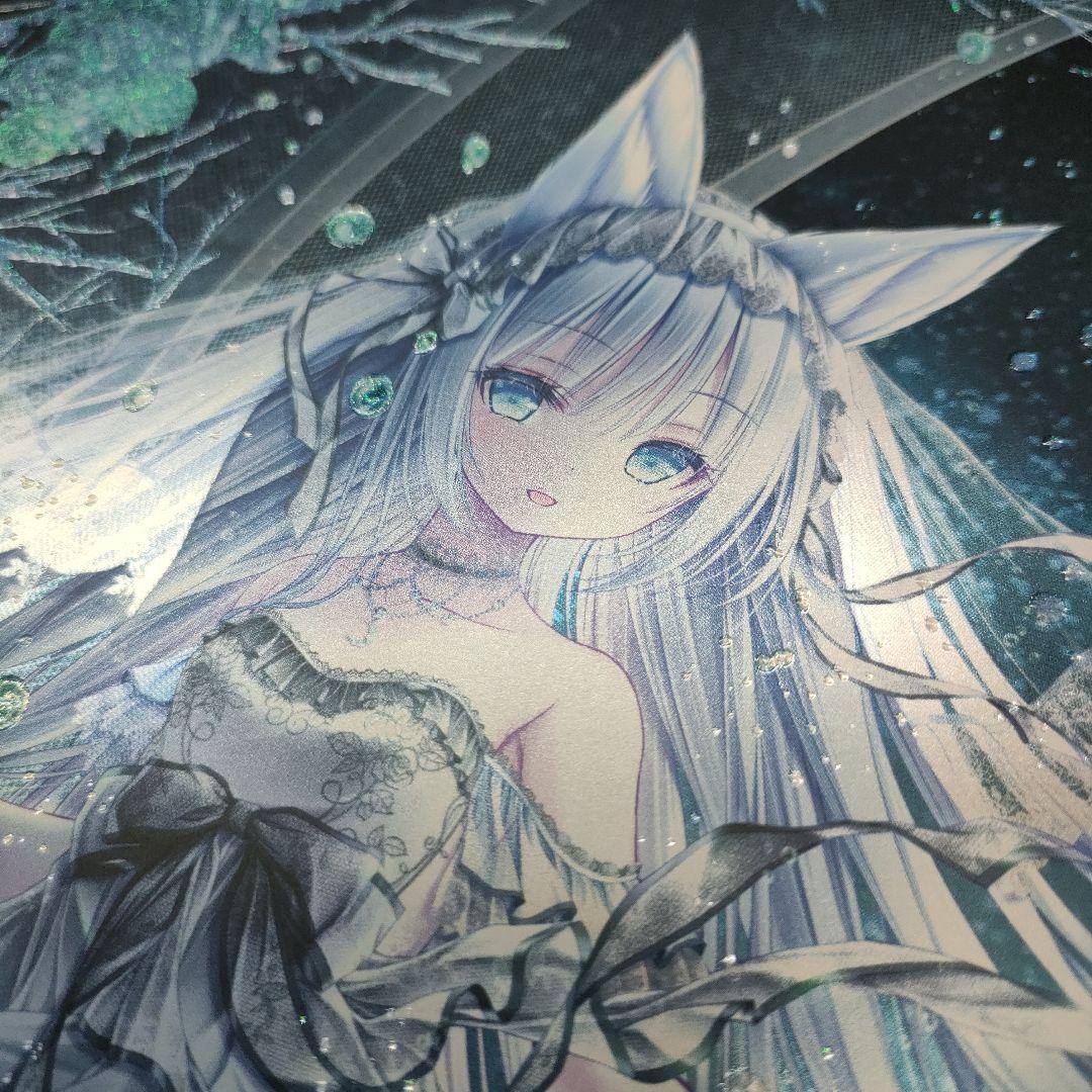 美品 てぃんくるイラストレーションズ恋夜茶会 特典☆ホロカード・クリアポスター