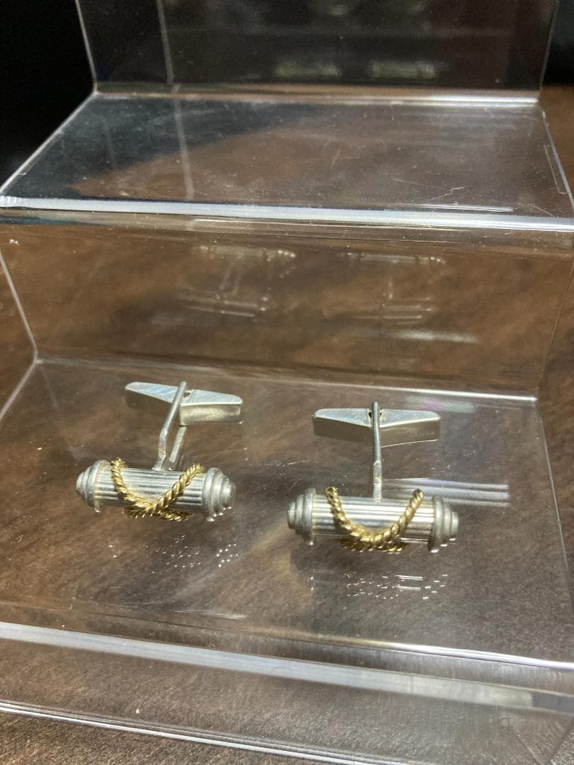 ティファニー シグネチャー クロス コンビ カフス SV925 K18 750