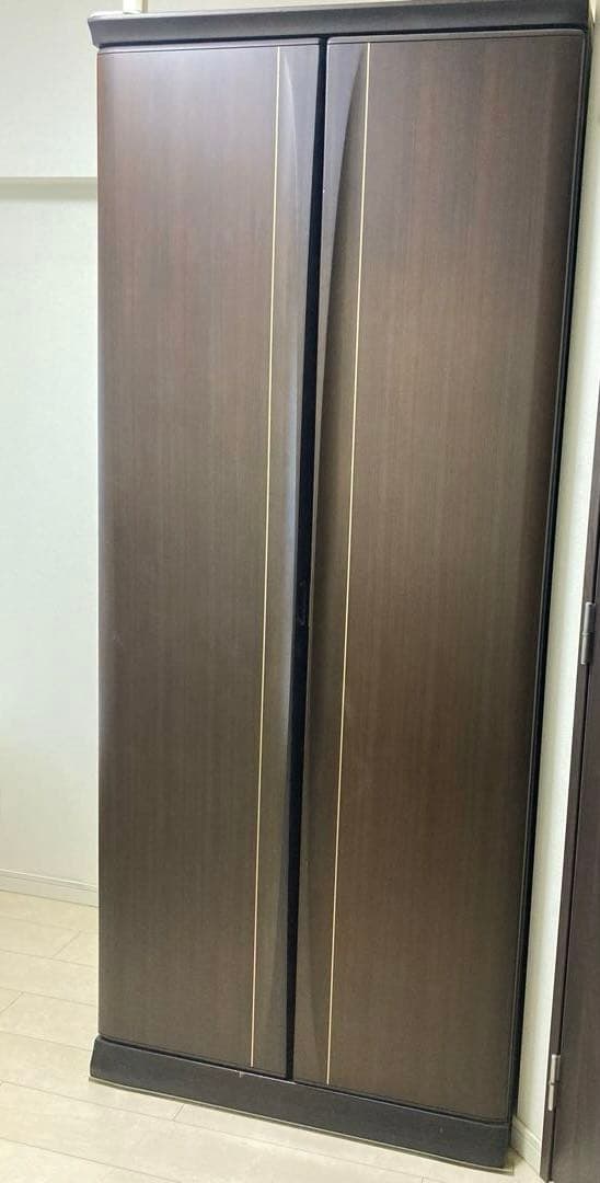 天然木クローゼット　洋ダンス　ミラー付き　収納ダンス　婚礼家具　洋服ダンス