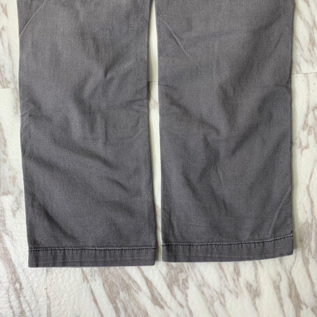 カーハート ダブルニー ワークパンツ リラックスフィット グレー ロゴパッチ