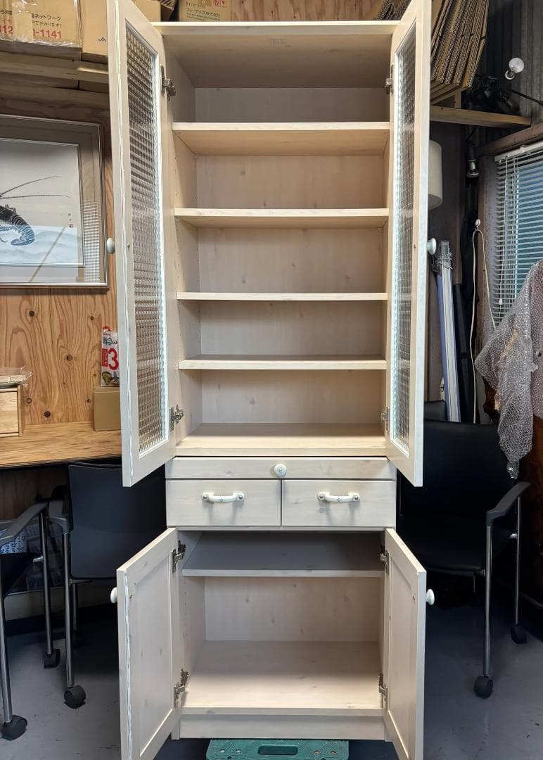 Selena ※ 国産 ユーアイ製 スリム食器棚、おしゃれ、幅60cm