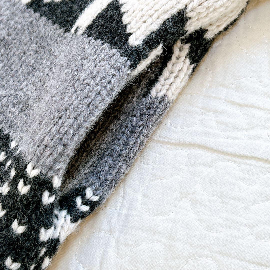 美品✨ フレームワーク ジャガードZIPカーディガン グレー カウチン オルテガ