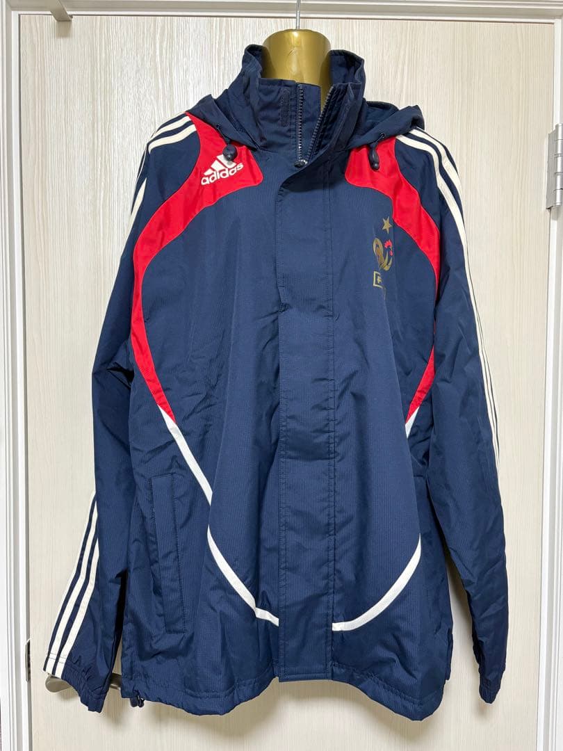 adidas フランス代表 ベンチコート ネイビー/レッド