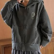 新品未使用品【SNIDEL】ボリュームパーカー ダークグレー