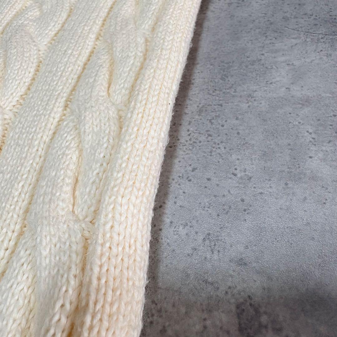 POLO RALPH LAUREN ハーフジップ ケーブルニット コットン M