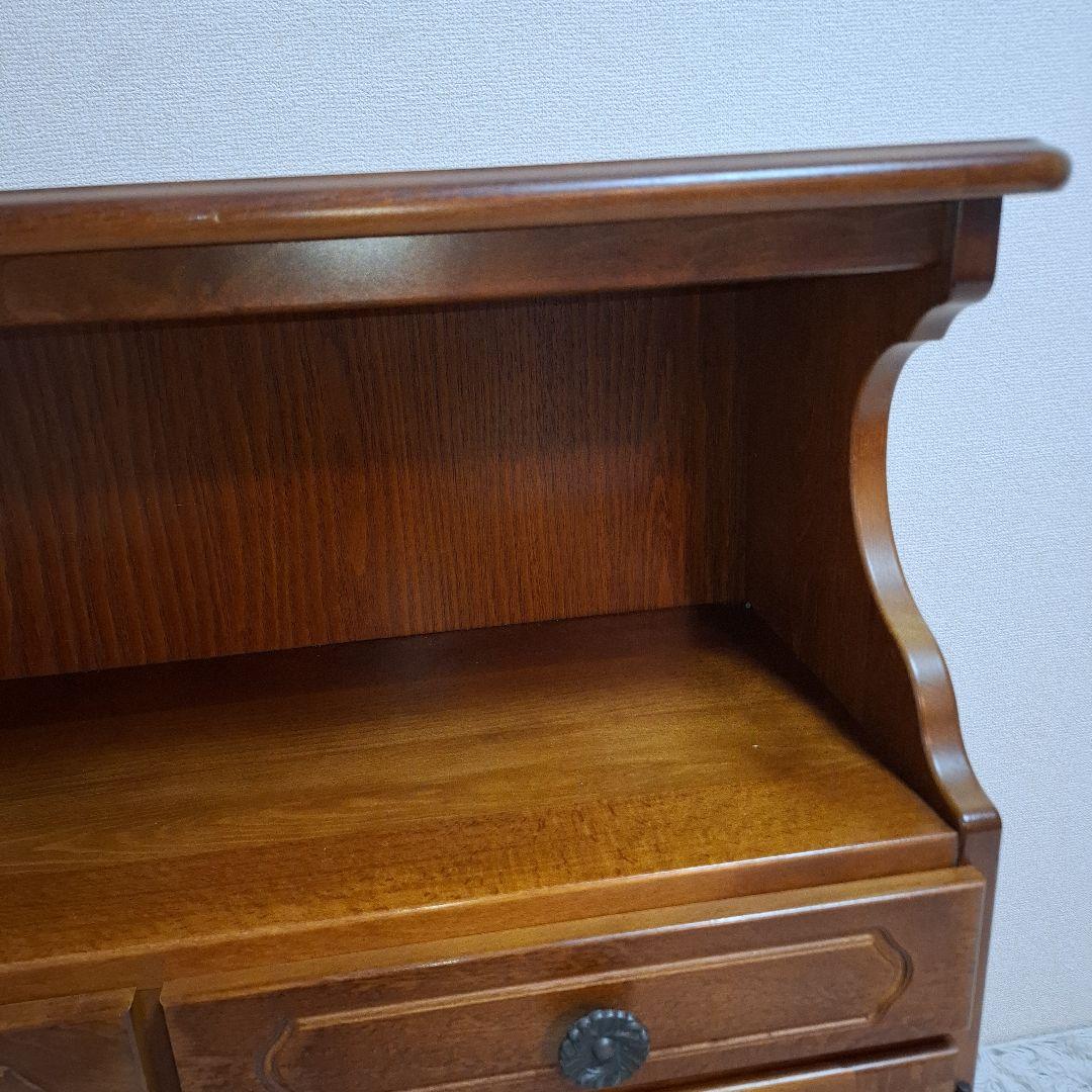 【美品】karimoku カリモク コロニアル 電話台 FAX台 サイドチェスト