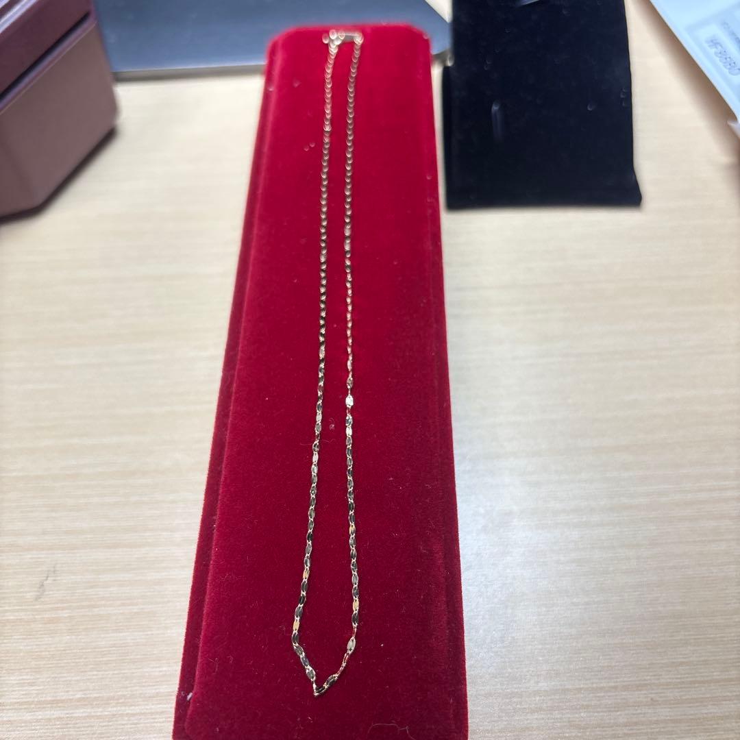 ゴールドロングチェーンネックレスK18