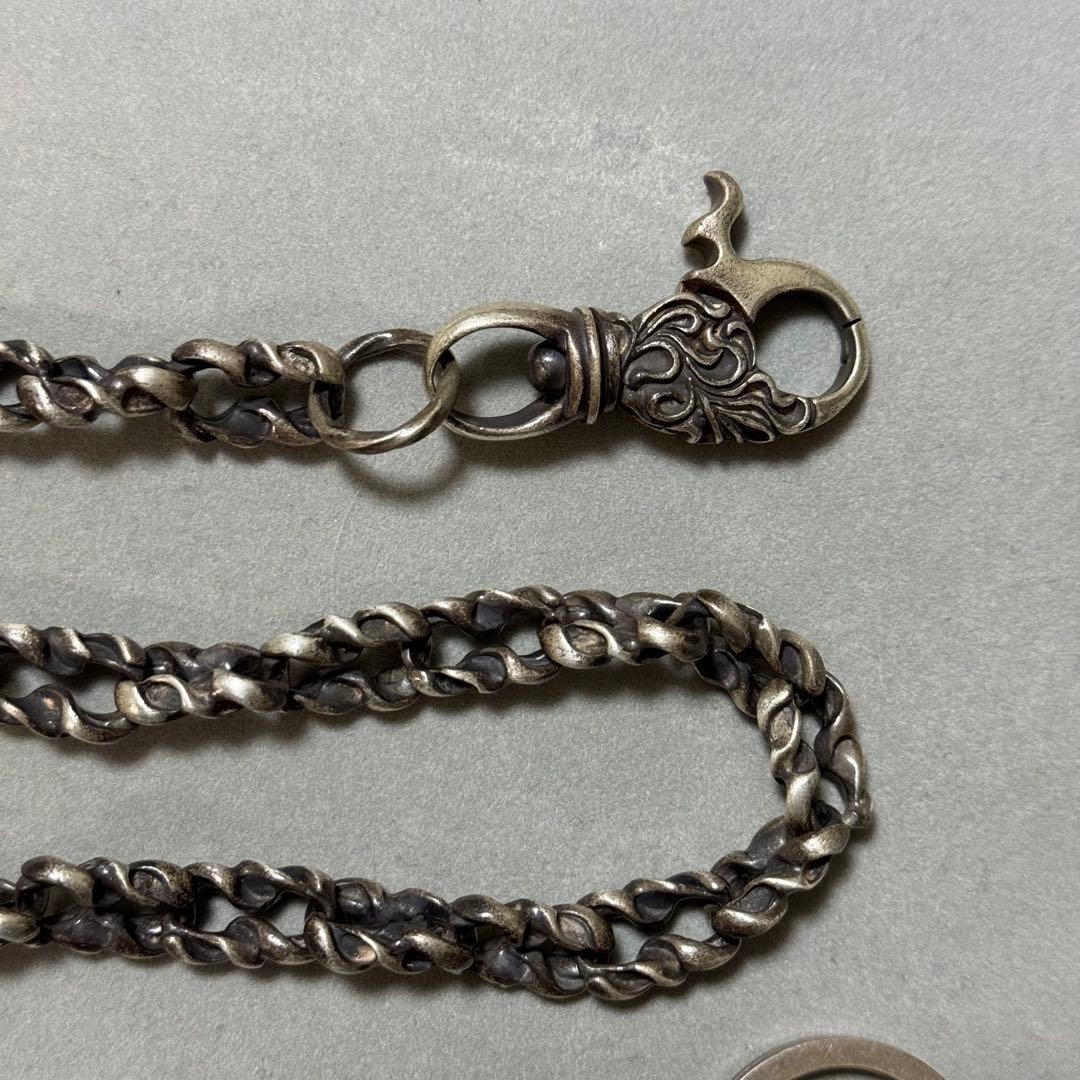 ツユちゃん様　希少！シルバー925 スクリューデザイン　ウォレットチェーン