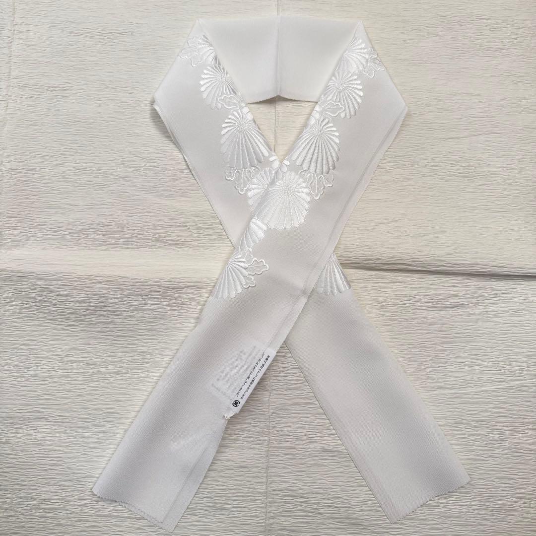 正絹 刺繍半襟 豪華 白地 振袖 訪問着 礼装用 成人式 結婚式 新品未使用品