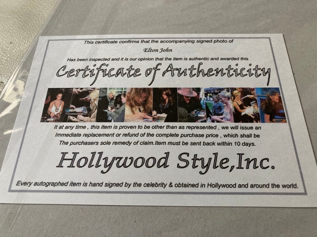 レア　エルトンジョン 直筆サイン　写真　Elton John