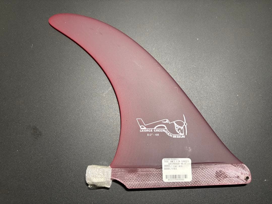 新品未使用・TRUE AMES Greenough 4A 8.0 シングルフィン