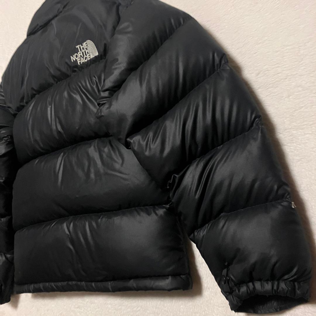 THE NORTH FACE ブラックダウンジャケット XS ヌプシ 厚手 軽量