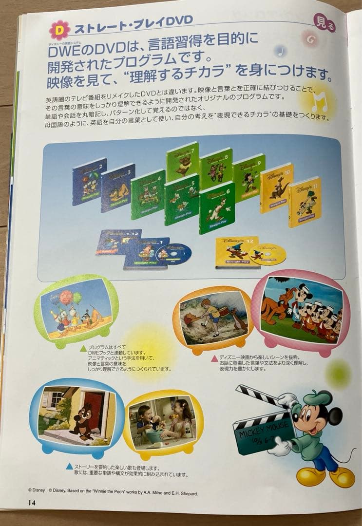 ディズニー英語　Ｓ　シング・アロング　Ｄ　ストレート・プレイDVD セット