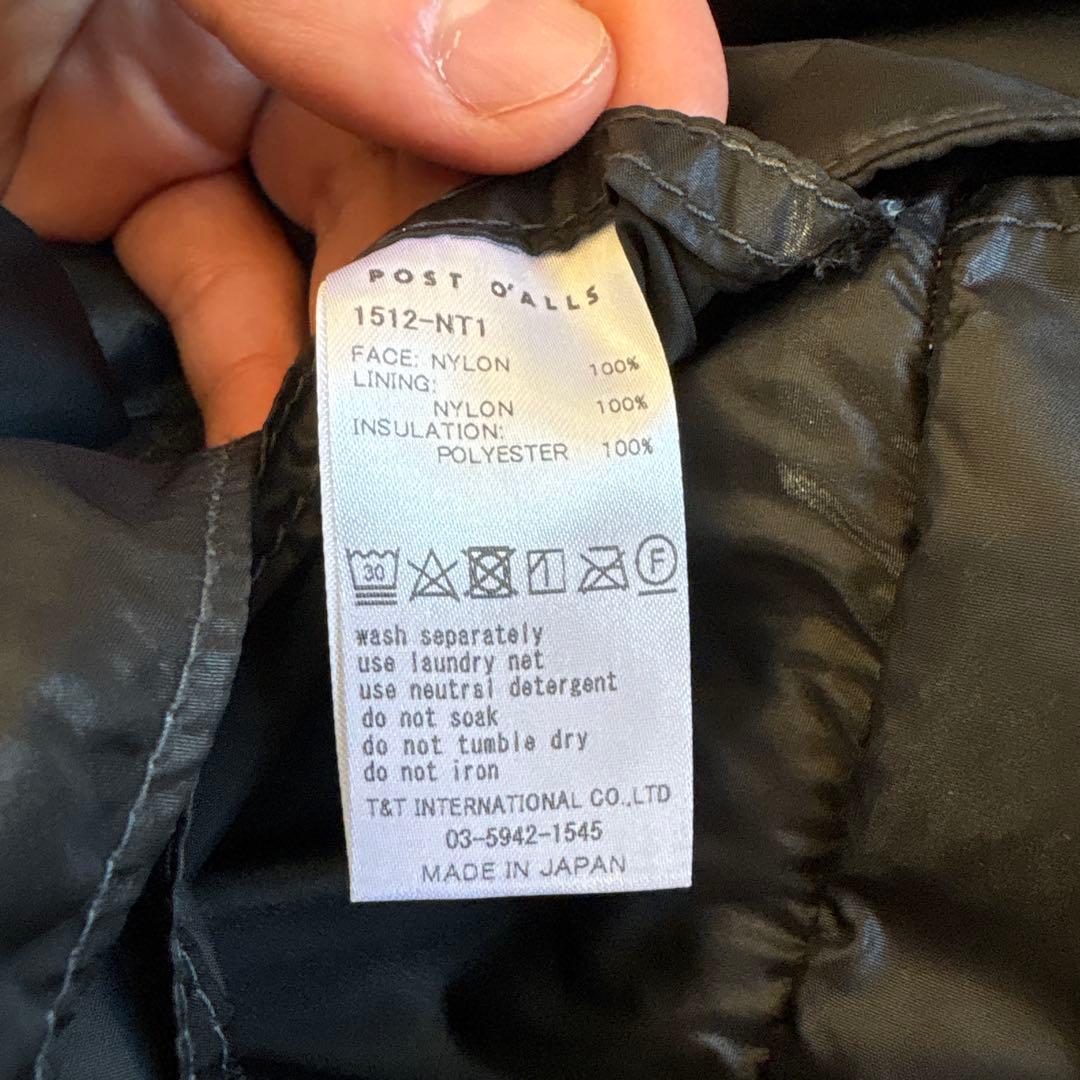 POST O'ALLS ロイヤル トラベラーナイロンタフタ中綿ベスト