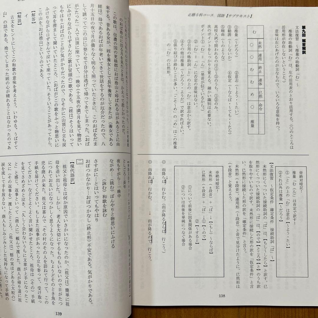 国立必勝テキスト　国語　前後期セット