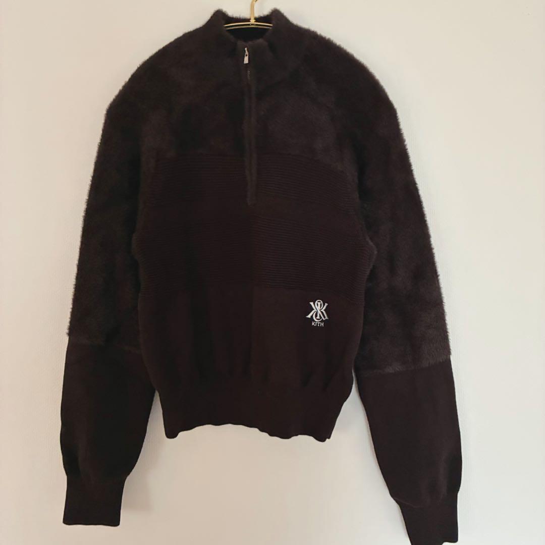 Kith レディース プレスリー ブロックド モヘア ジップ セーター