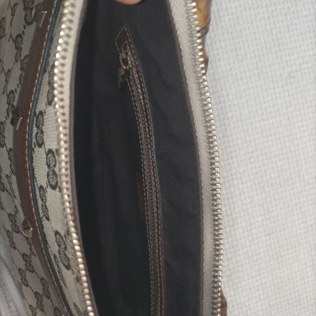 GUCCI GGパターン ハンドバッグ バンブーハンドル