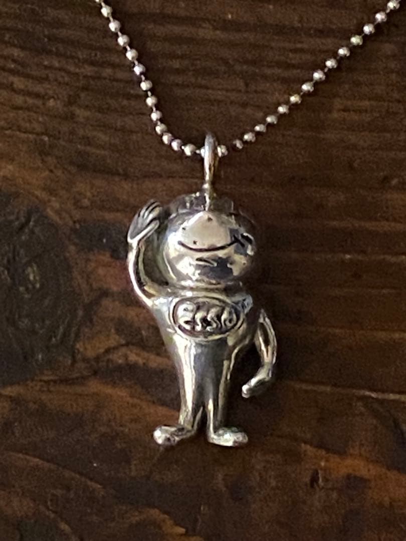 ヴィンテージ Esso マスコット ネックレス Silver 925チェーン