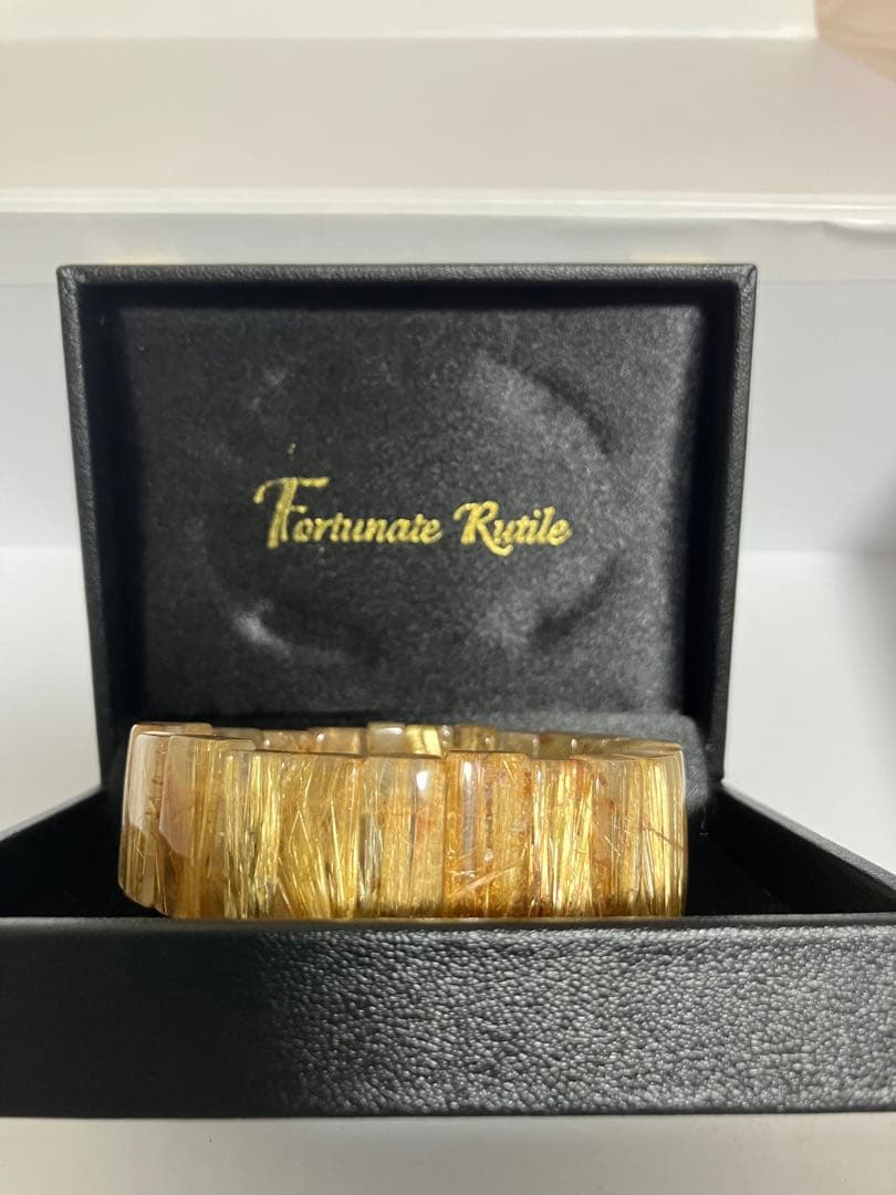 ルチルクォーツ バングル パワーストーン 即日発送　　元値8万　レディース