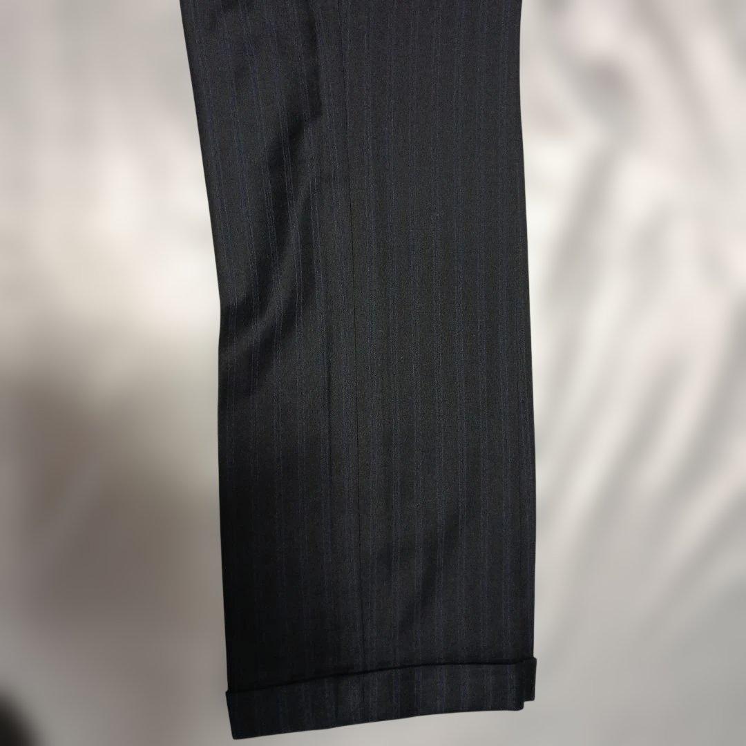 オーダースーツ　ストライプ　A7程度　デルフィノ　delfino