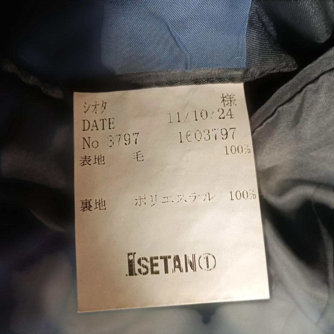 オーダースーツ　ストライプ　A7程度　デルフィノ　delfino