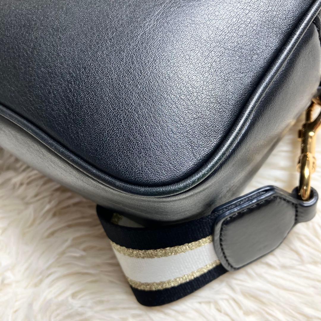 【美品】マークジェイコブス ＊カメラバッグ レザー ブラック