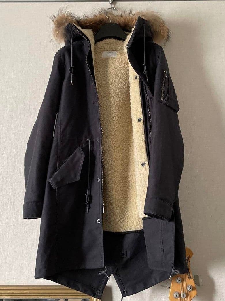 （最終値下げ）STUDIOUS モッズコート ボアライナー付き　黒