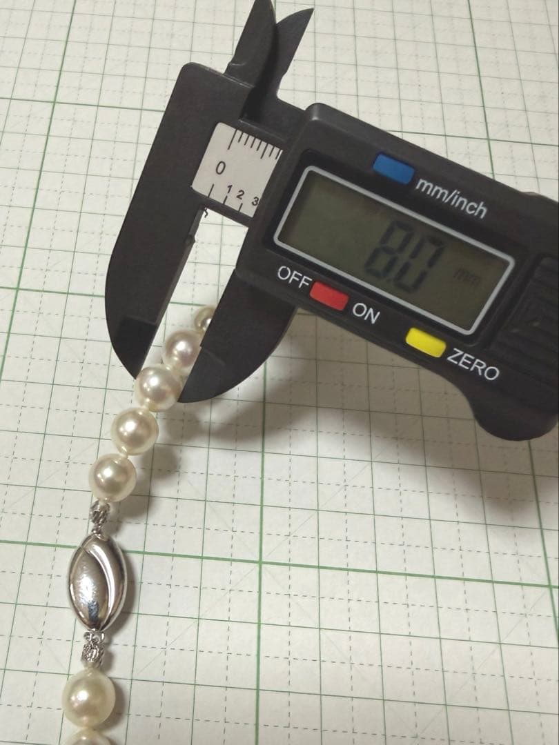 本真珠ネックレス 約8mm 42㎝