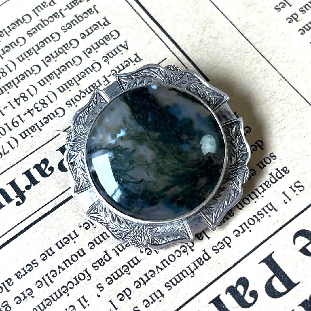 ★魅惑★ 英国 ヴィクトリアン ブローチ 純銀 シルバー 刻印有 1920年