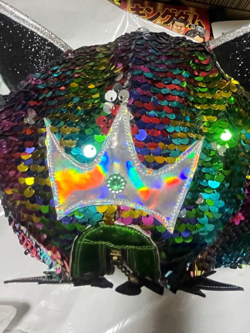 スターダム上谷沙也選手 クイーンズクエスト時代オーバーマスク 直筆サイン生写真