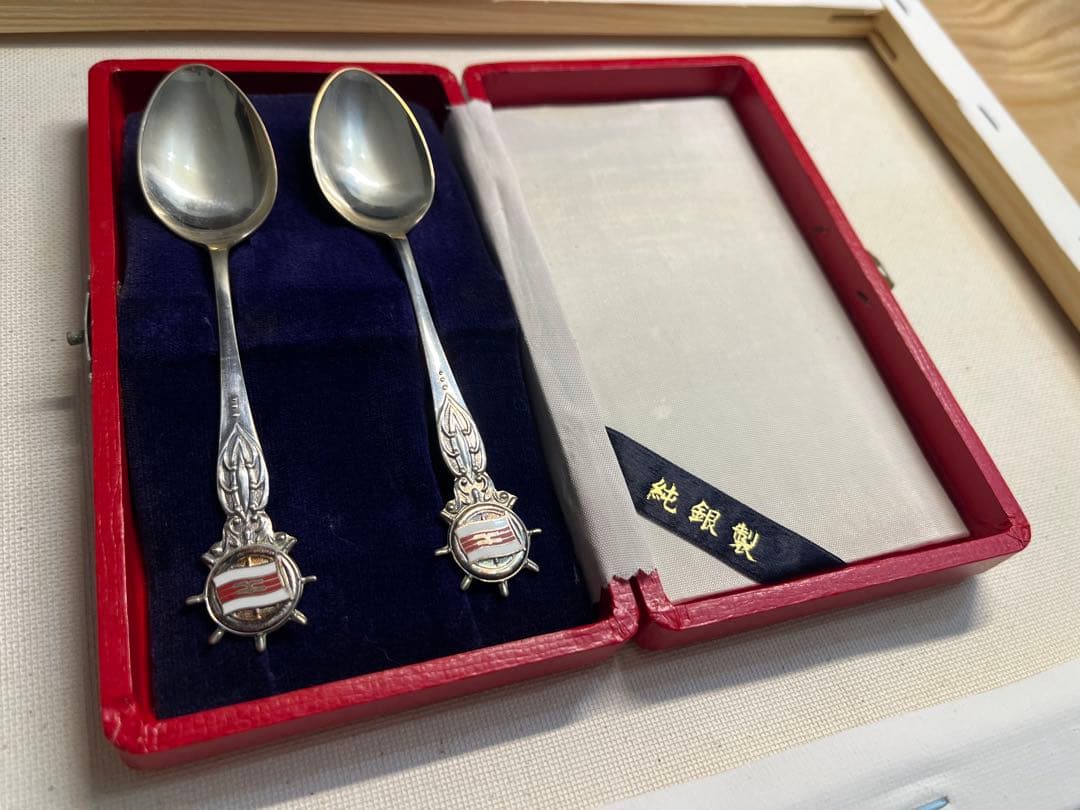 【純銀製】スプーンセット 専用ケース付き