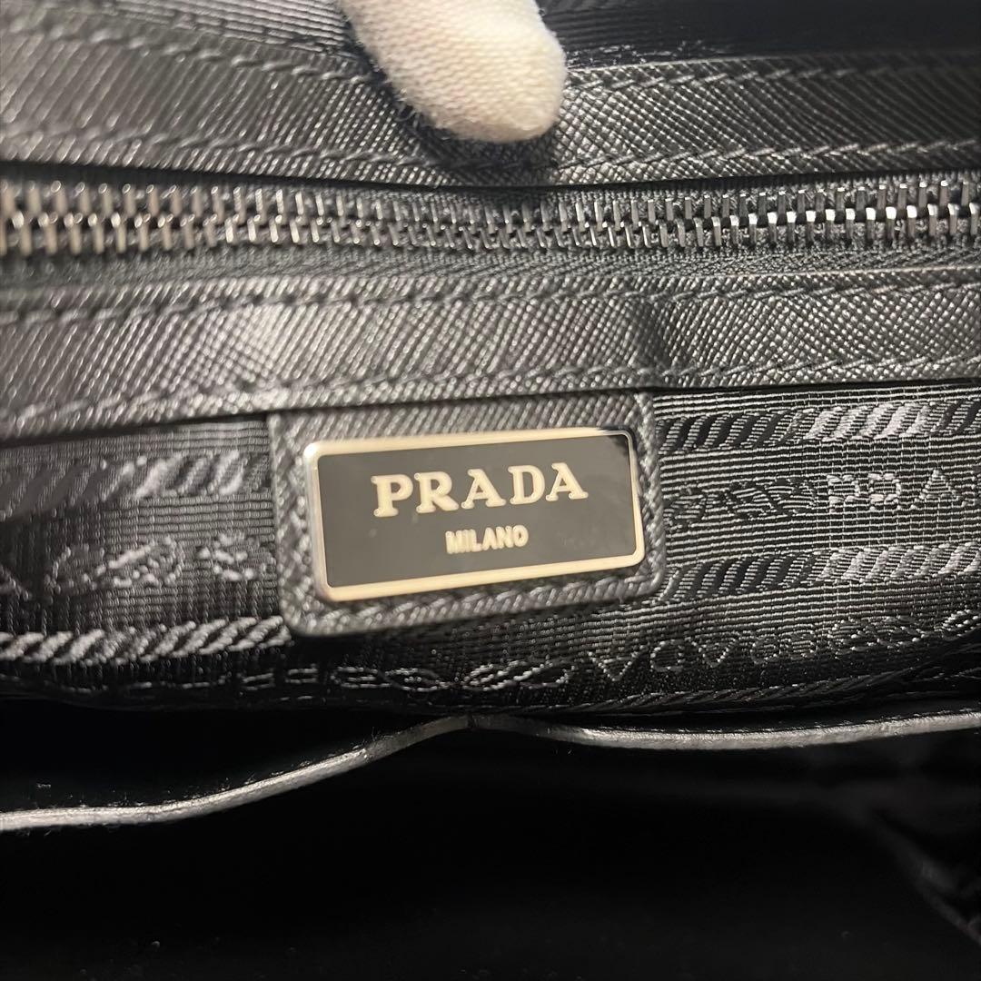 【極美品✨】プラダ　ビジネスバッグ　ナイロン×サフィアーノ 2way ギャラ付き
