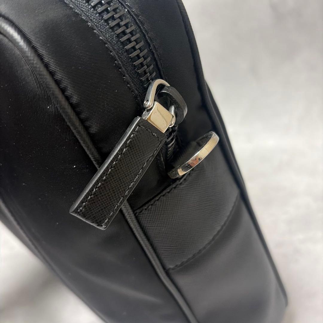 【極美品✨】プラダ　ビジネスバッグ　ナイロン×サフィアーノ 2way ギャラ付き