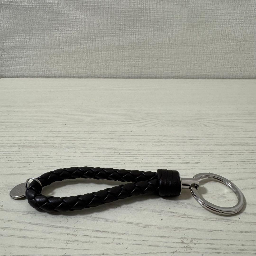【新品同様】BOTTEGA VENETA　ボッテガヴェネタ　キーリング　ブラック