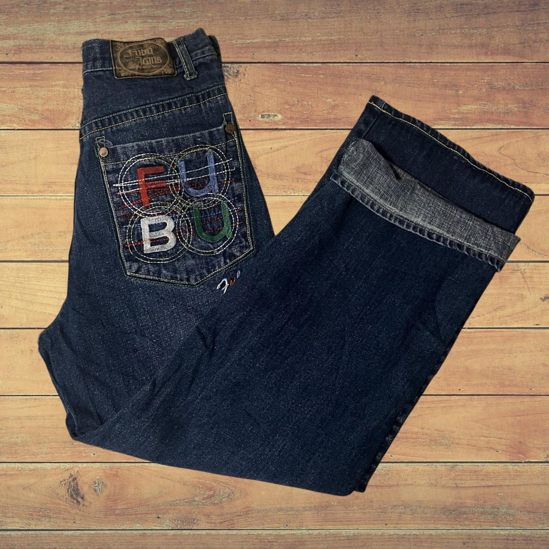 FUBU フーブ ジーンズ W32 Y2K バギー ロゴ Hip Hop