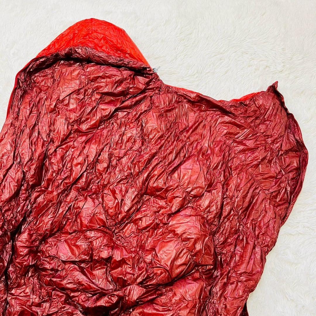 モンベル　シームレス ダウンハガー800 #3 R/ZIP レッド　保存袋あり