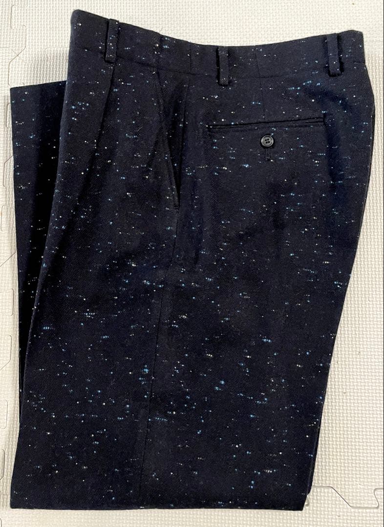 スラックス パンツ ネップ 未使用 ウール かすり カスリ ロカビリー 50s