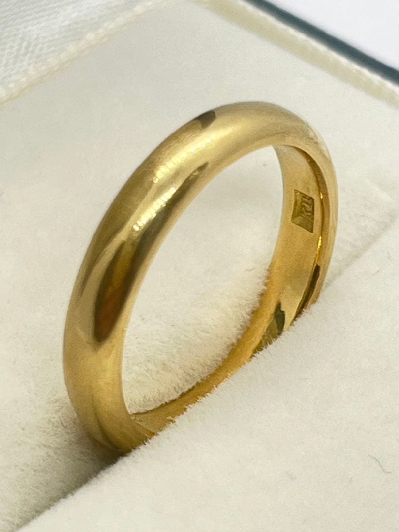 ポピー　K18 平甲丸リング 4.67g指輪 リング 刻印あり K18刻印