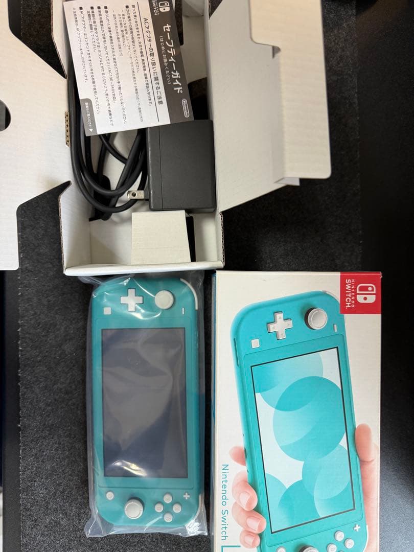 Nintendo Switch Lite ターコイズ 本体+ACアダプター+外箱